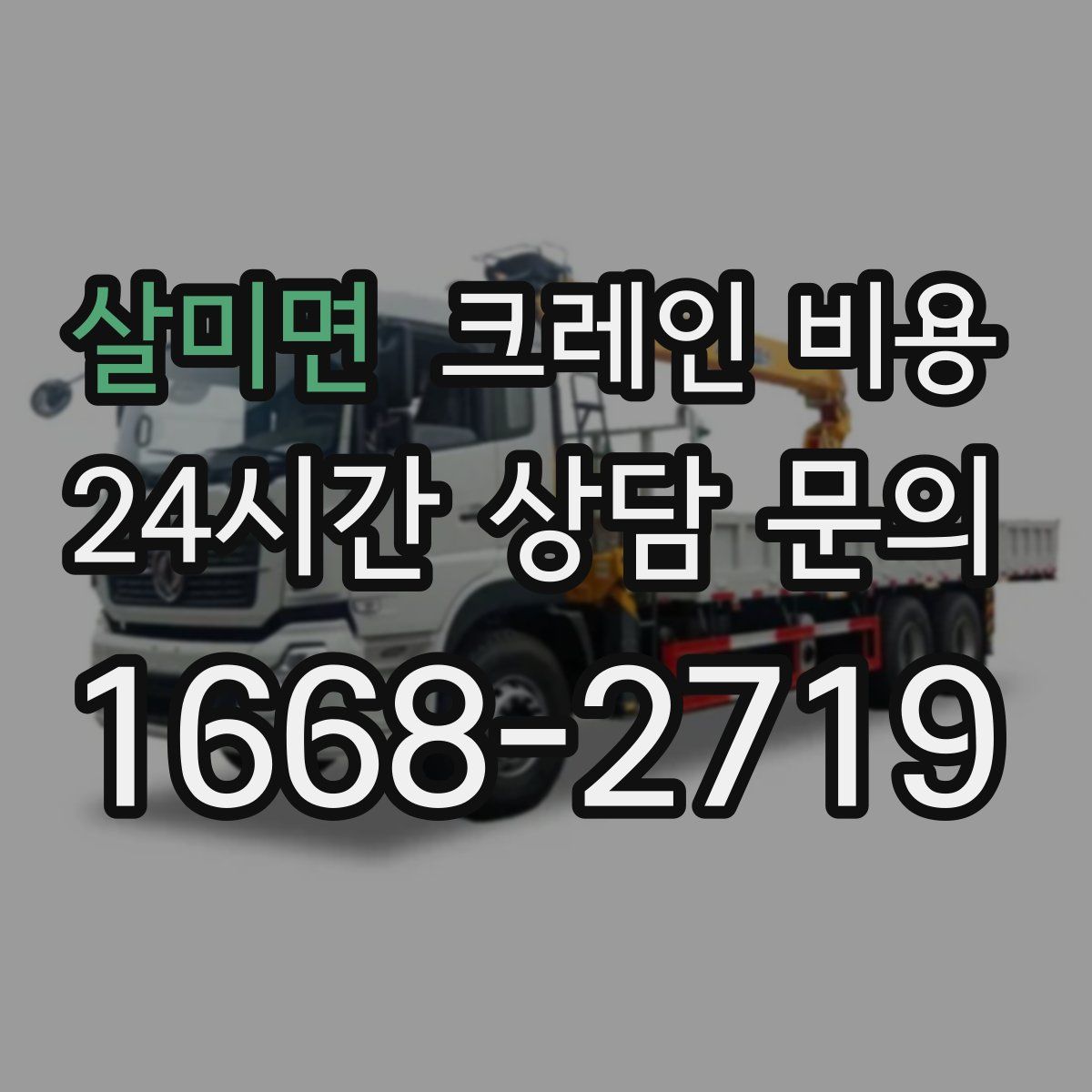 살미면 크레인 비용