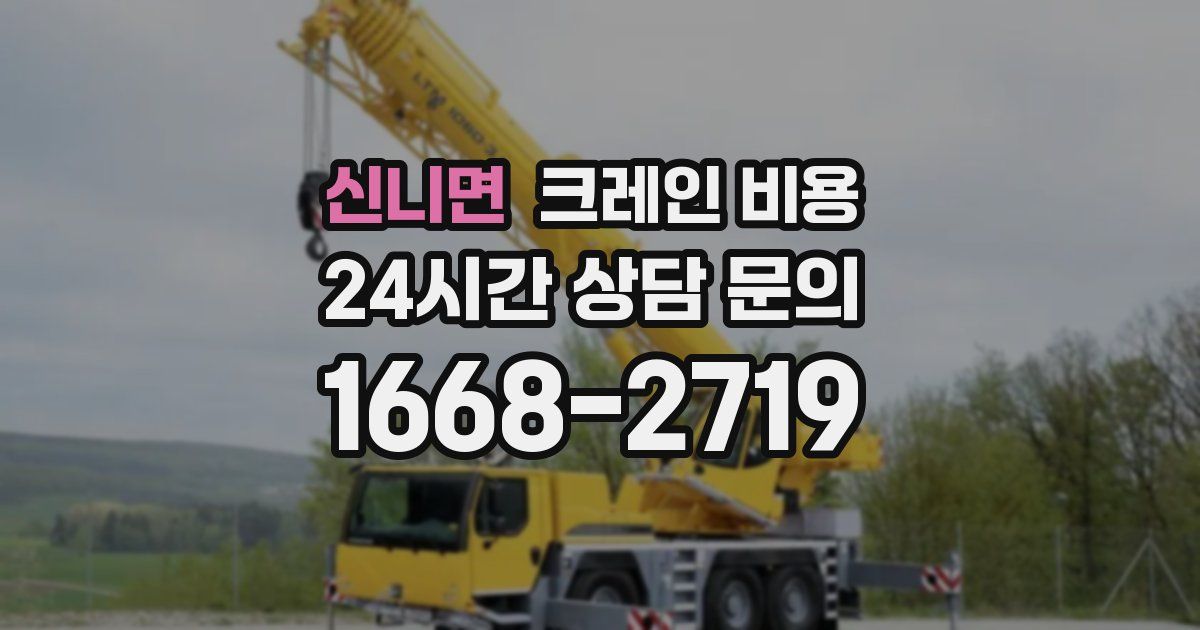 신니면 크레인 비용