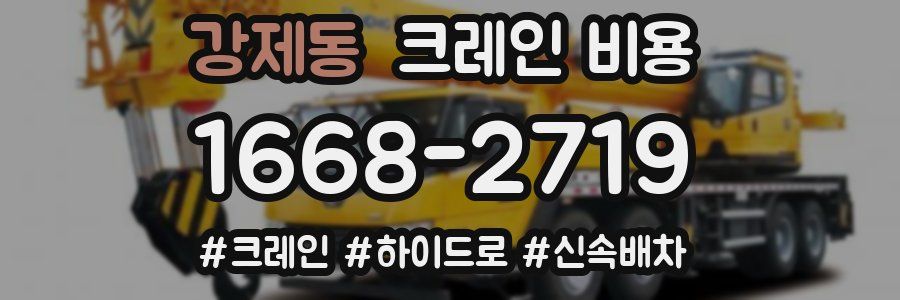 강제동 크레인 비용