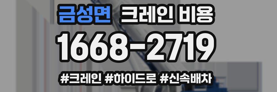 금성면 크레인 비용