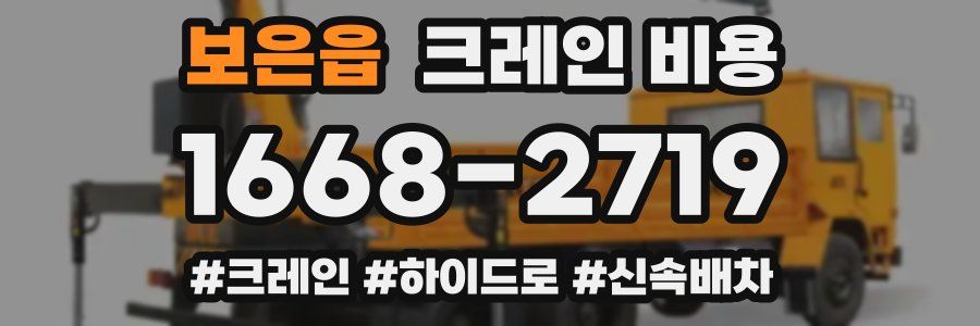 보은읍 크레인 비용