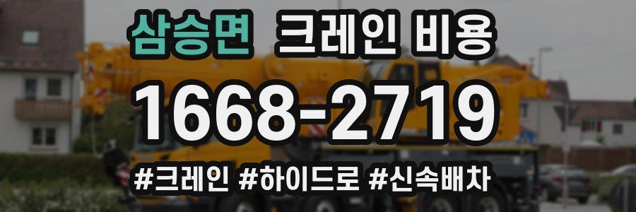 삼승면 크레인 비용