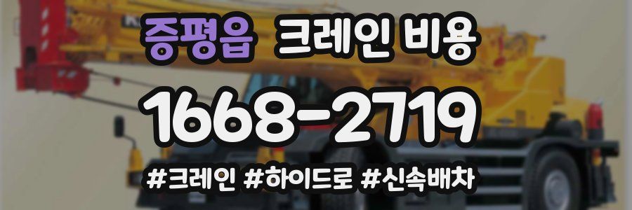 증평읍 크레인 비용