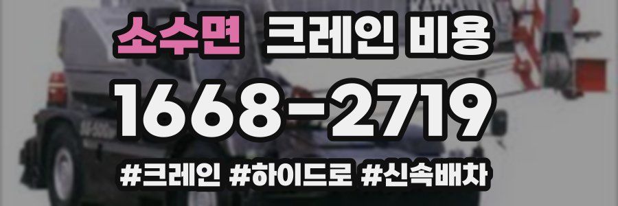 소수면 크레인 비용