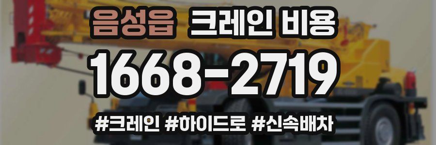 음성읍 크레인 비용
