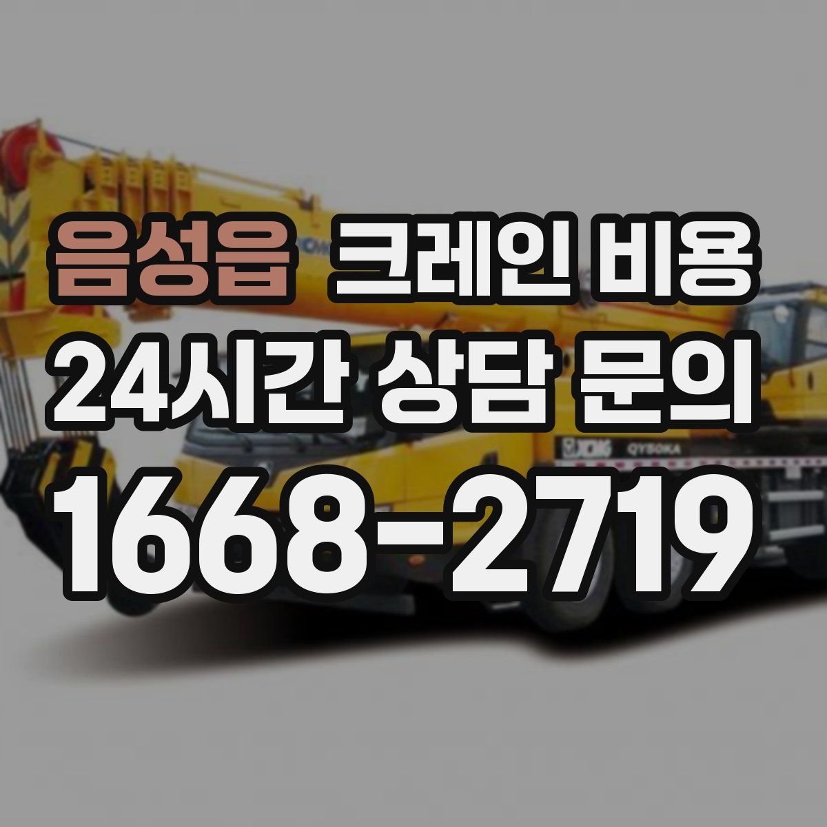 음성읍 크레인 비용