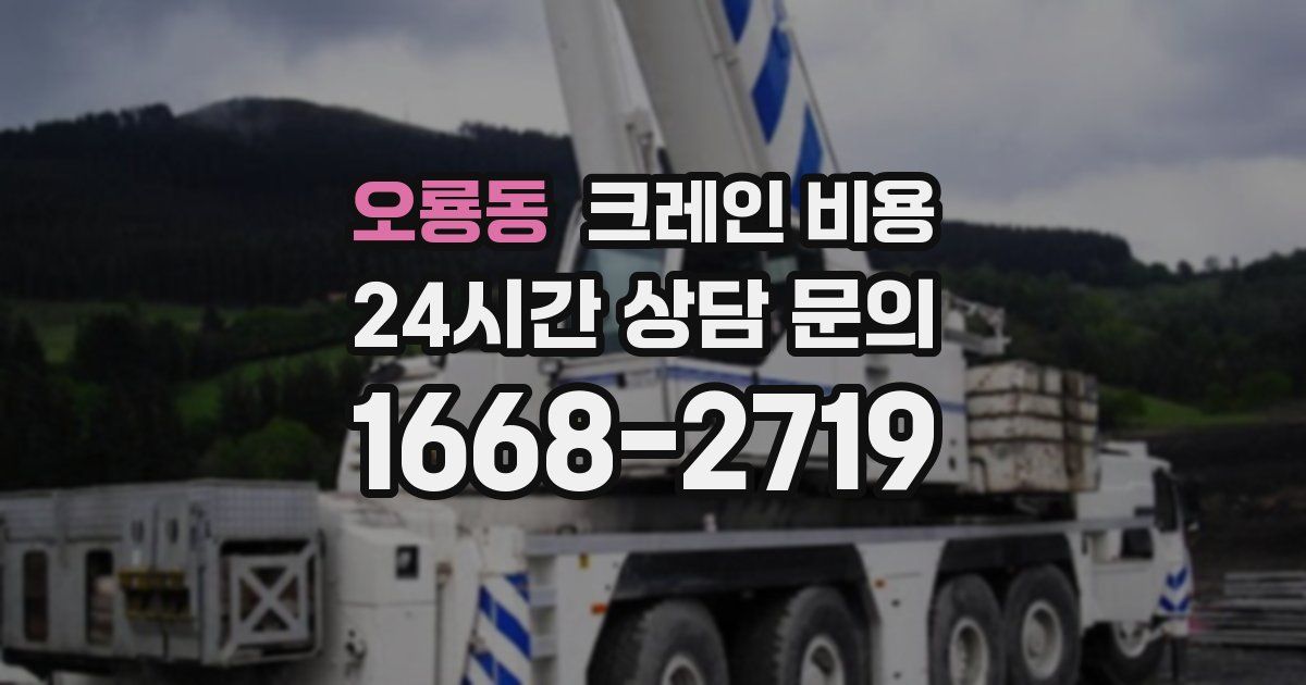 오룡동 크레인 비용