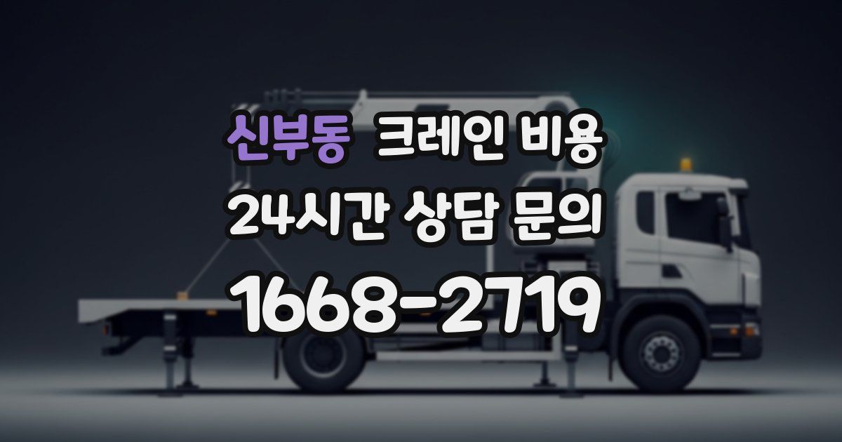 신부동 크레인 비용