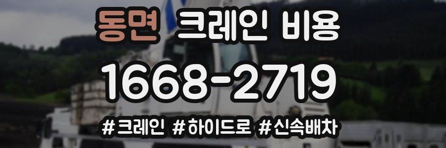 동면 크레인 비용