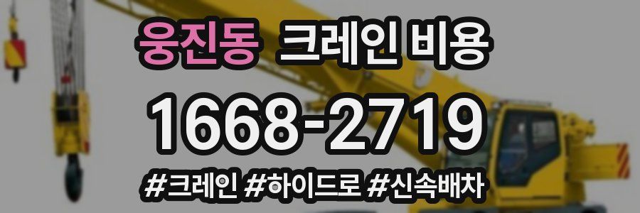 웅진동 크레인 비용