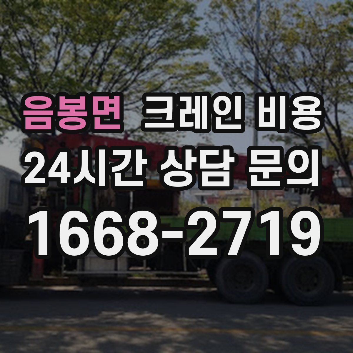 음봉면 크레인 비용