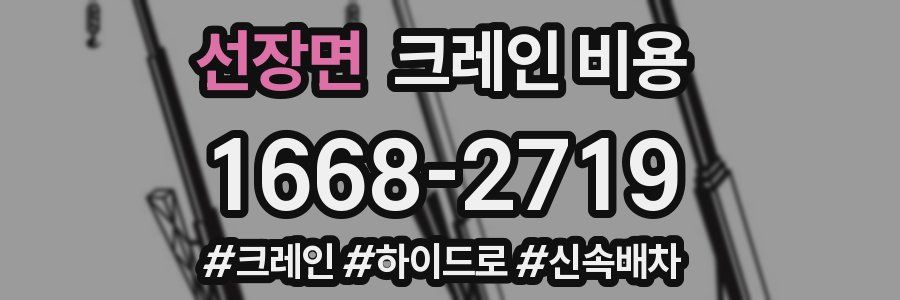 선장면 크레인 비용