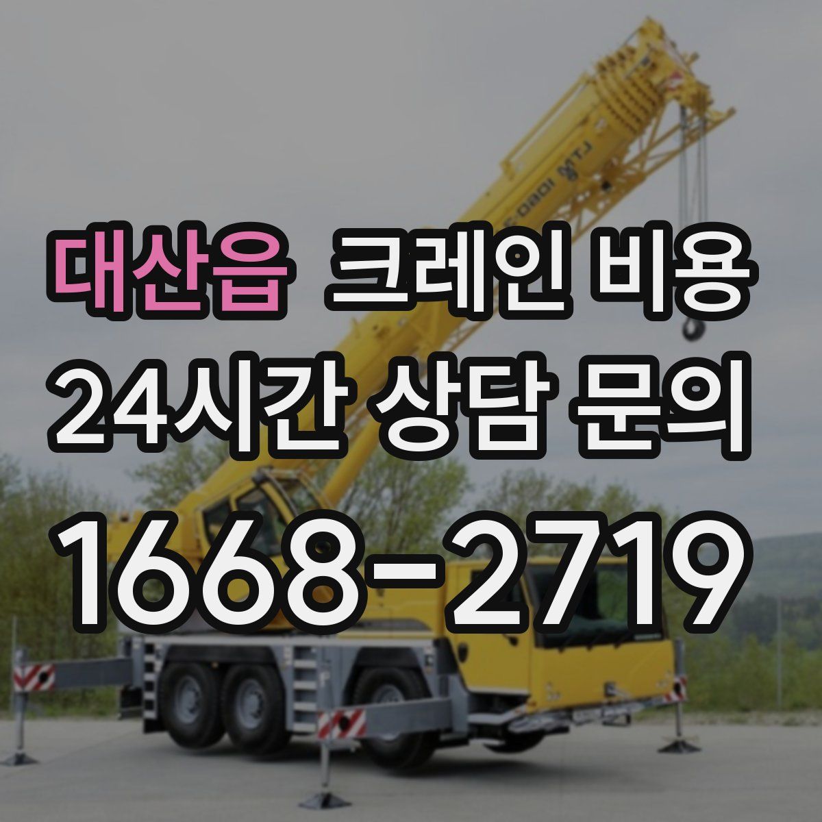 대산읍 크레인 비용