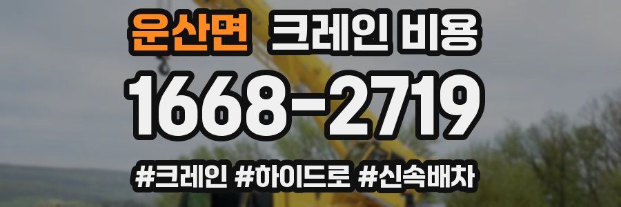 운산면 크레인 비용