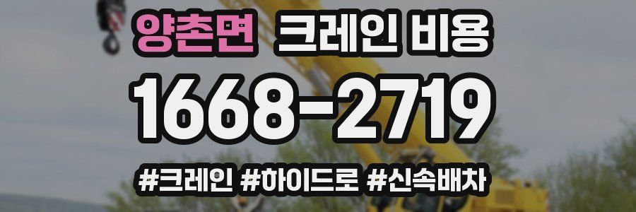 양촌면 크레인 비용