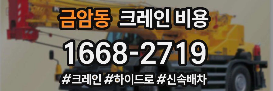 금암동 크레인 비용
