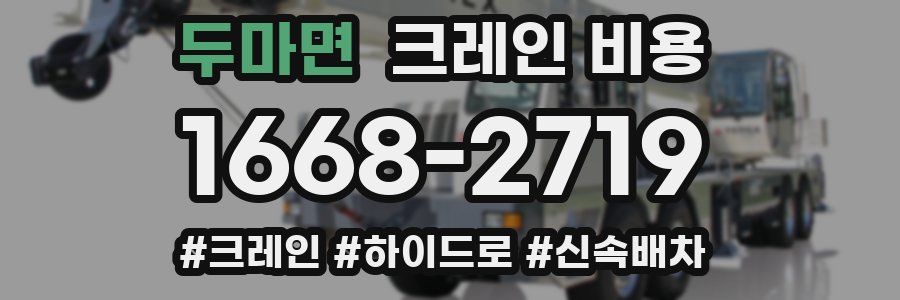 두마면 크레인 비용