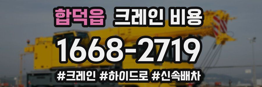 합덕읍 크레인 비용