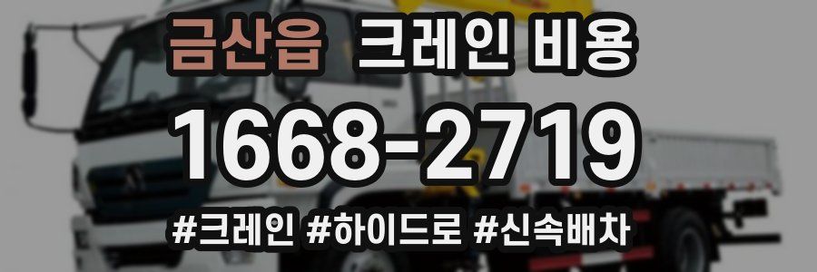 금산읍 크레인 비용