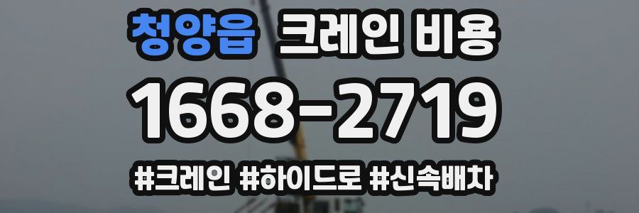 청양읍 크레인 비용