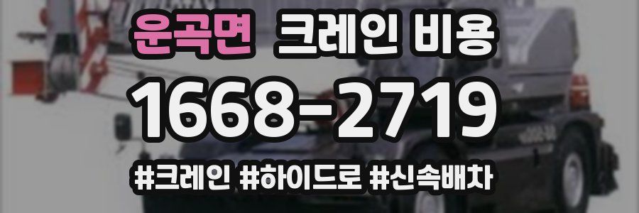 운곡면 크레인 비용