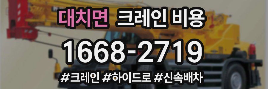 대치면 크레인 비용
