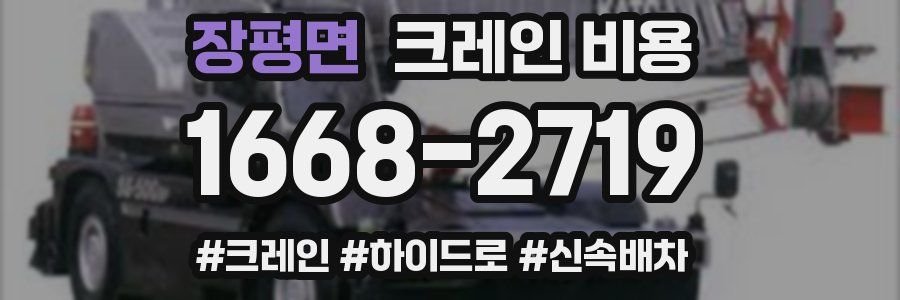 장평면 크레인 비용
