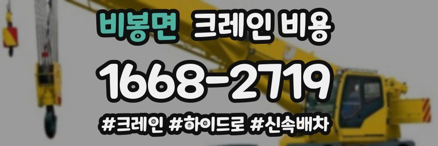 비봉면 크레인 비용