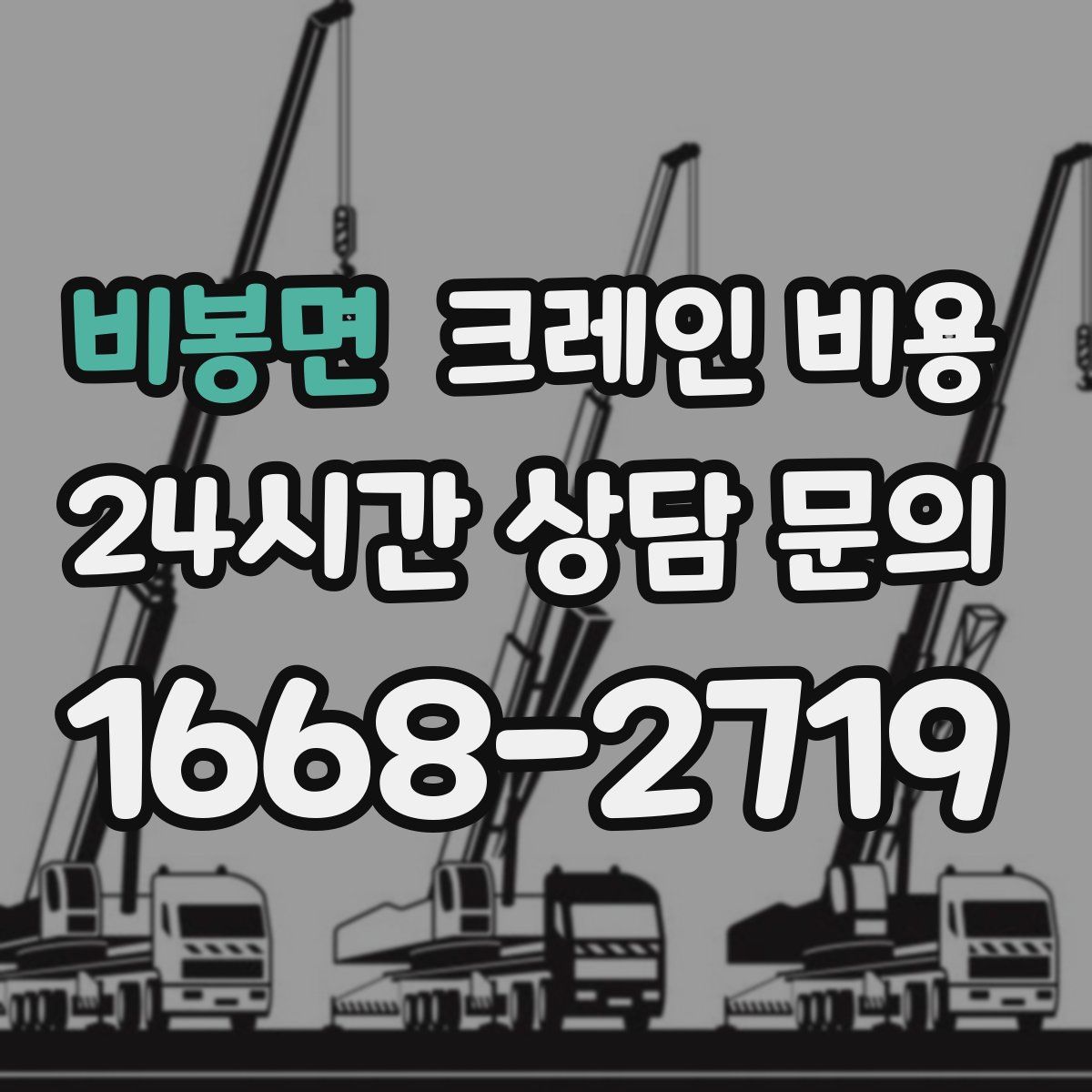 비봉면 크레인 비용