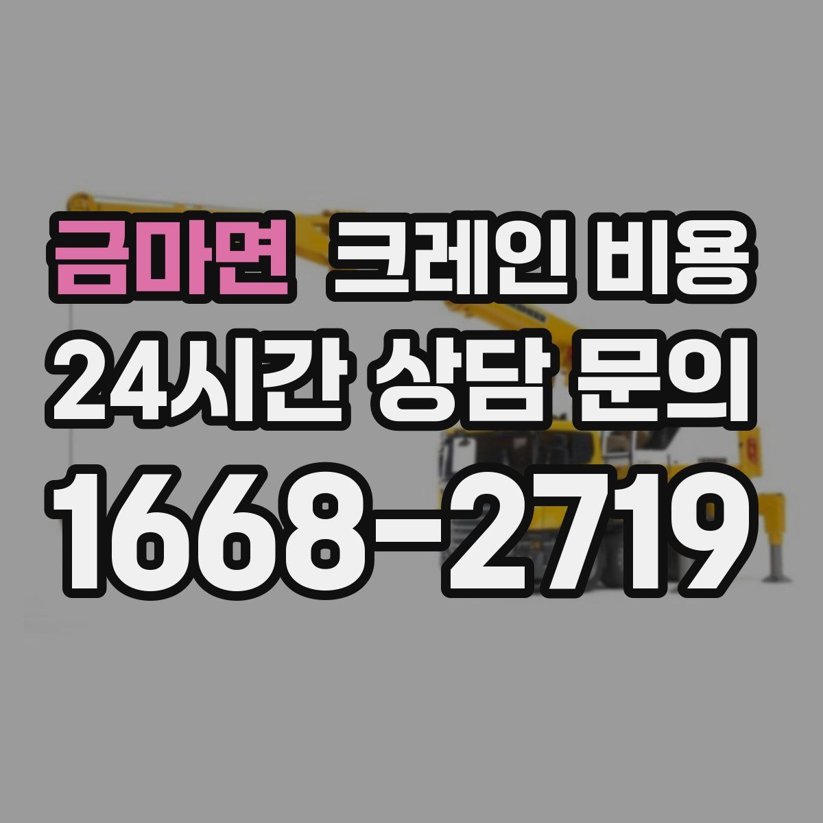 금마면 크레인 비용