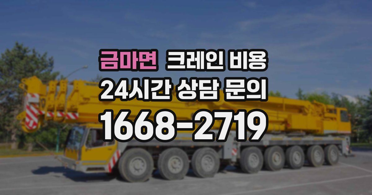 금마면 크레인 비용