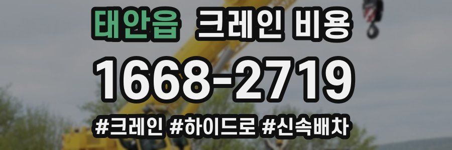 태안읍 크레인 비용