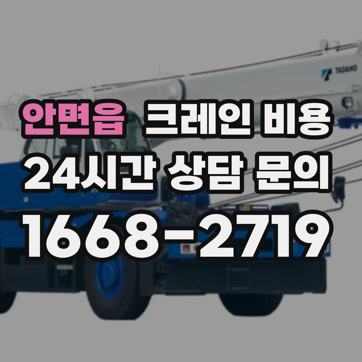 안면읍 크레인 비용