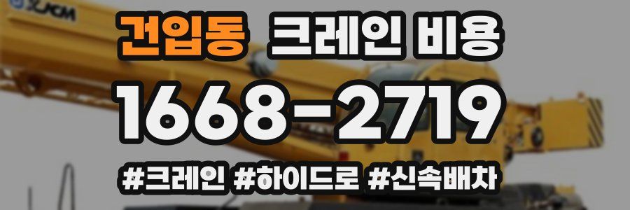 건입동 크레인 비용