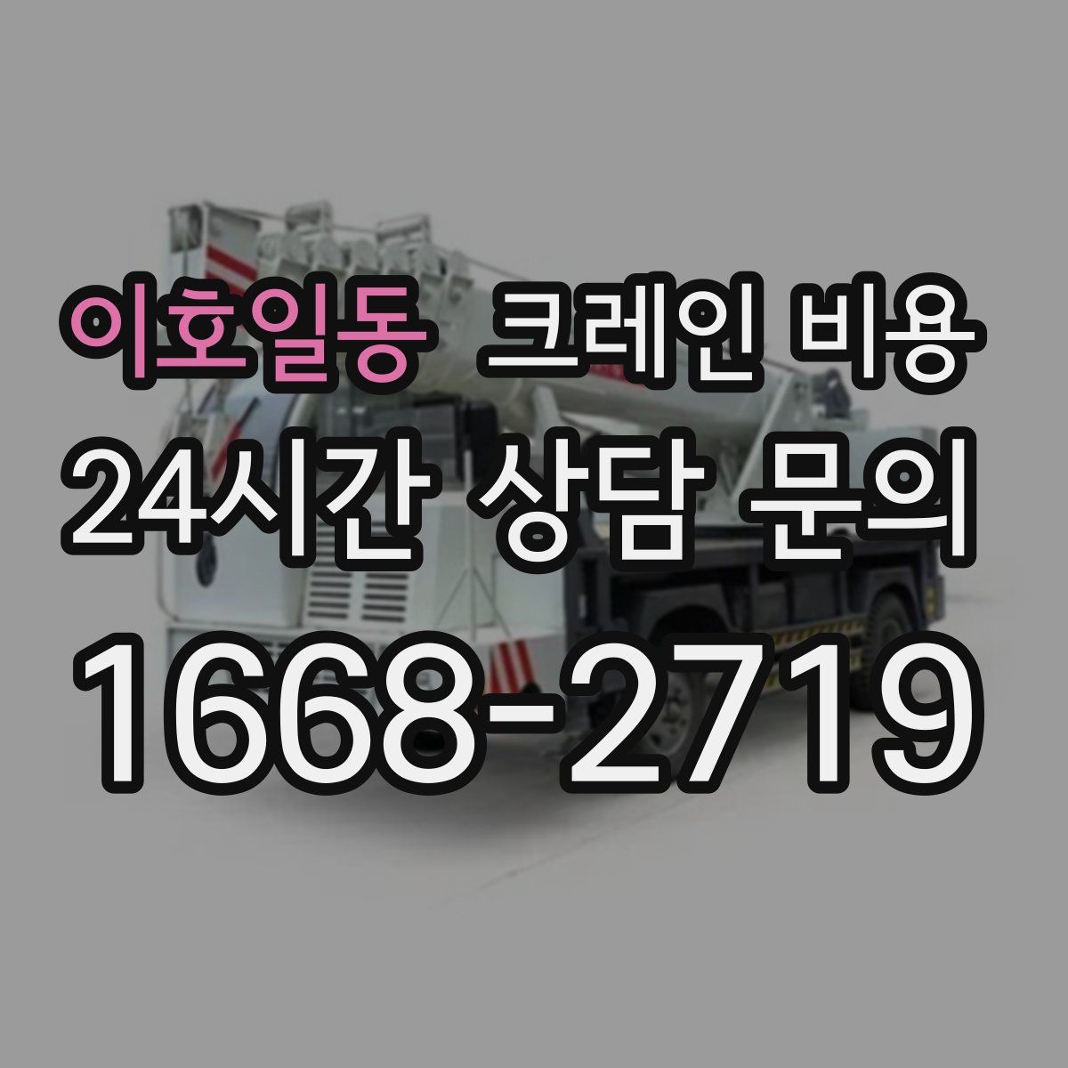 이호일동 크레인 비용