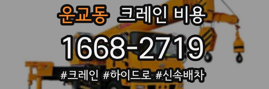 운교동 크레인 비용