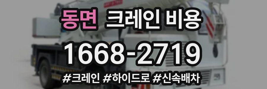 동면 크레인 비용
