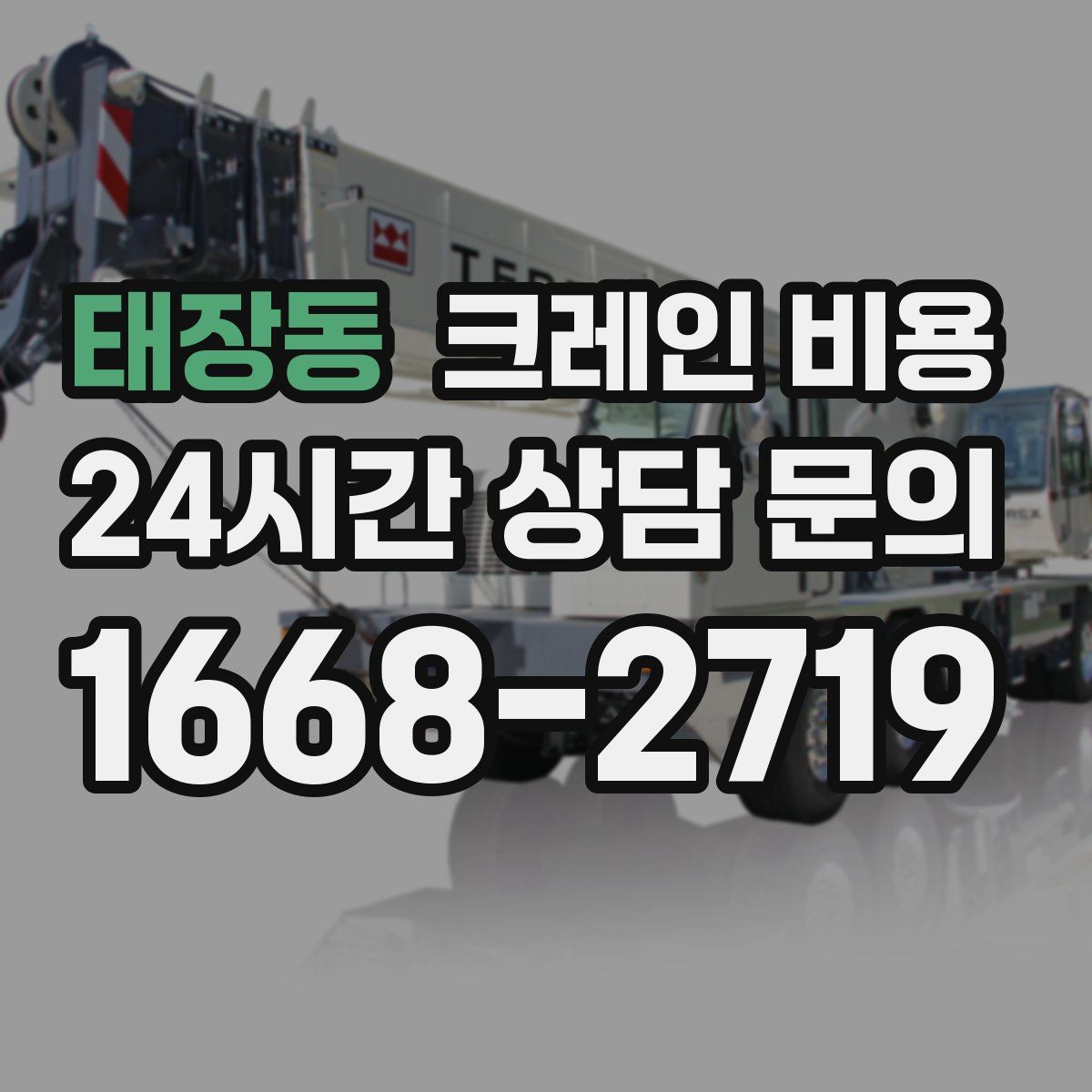 태장동 크레인 비용