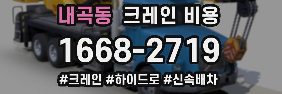 내곡동 크레인 비용