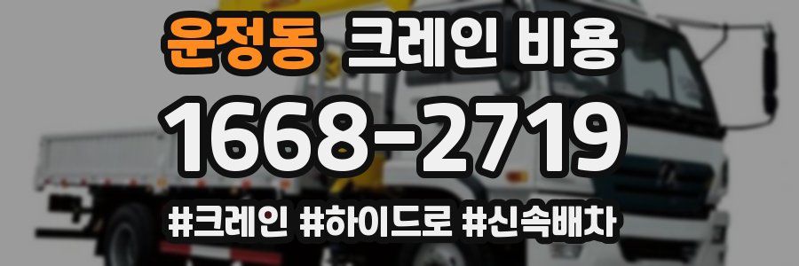 운정동 크레인 비용