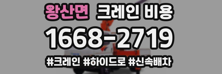 왕산면 크레인 비용