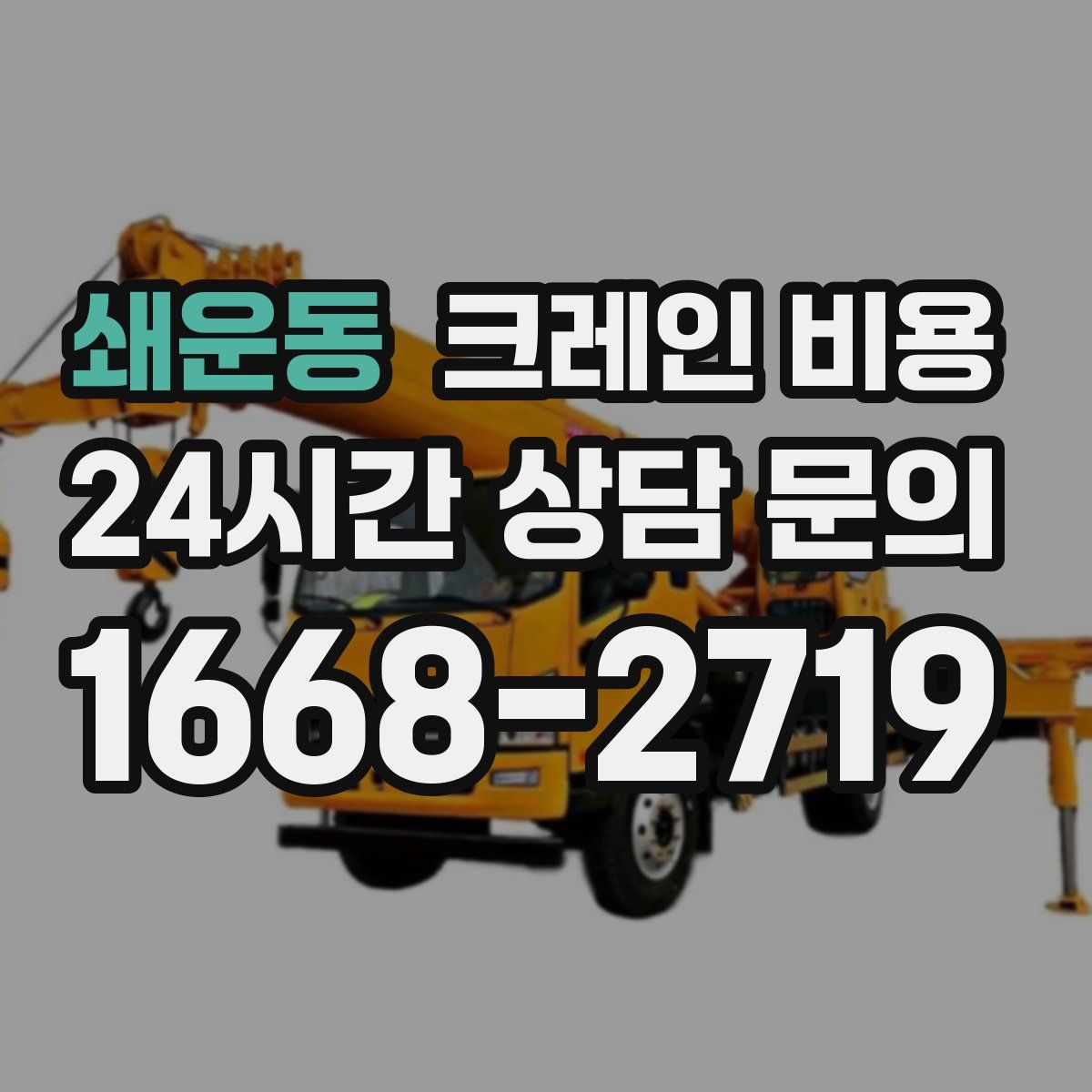 쇄운동 크레인 비용