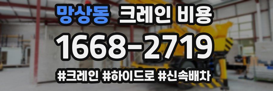 망상동 크레인 비용