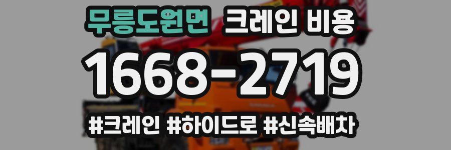 무릉도원면 크레인 비용