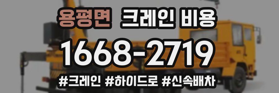 용평면 크레인 비용