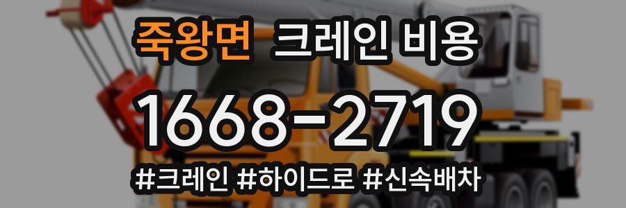 죽왕면 크레인 비용