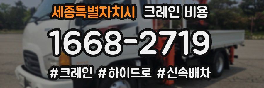 세종특별자치시 크레인 비용