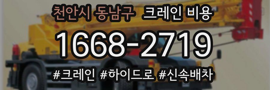 천안시 동남구 크레인 비용