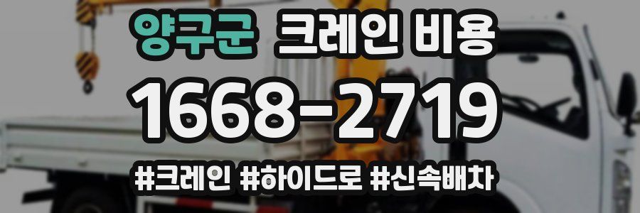 양구군 크레인 비용