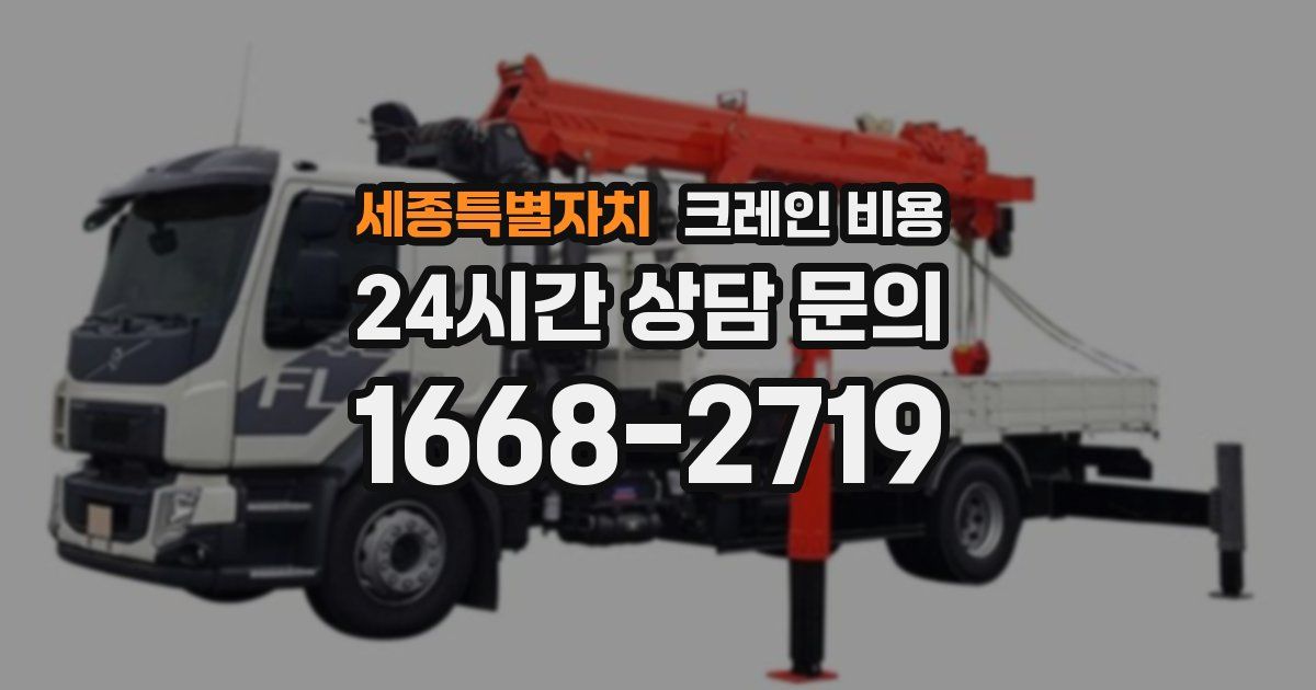 세종특별자치 크레인 비용